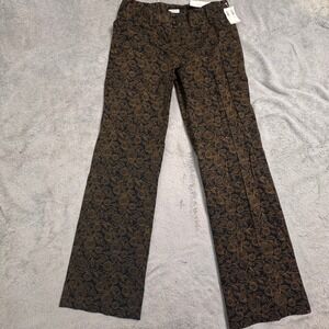 NWT HAROLDS Alex Womens Black Floral Print Fashion Fit Pants Size 6 (W30xL33)